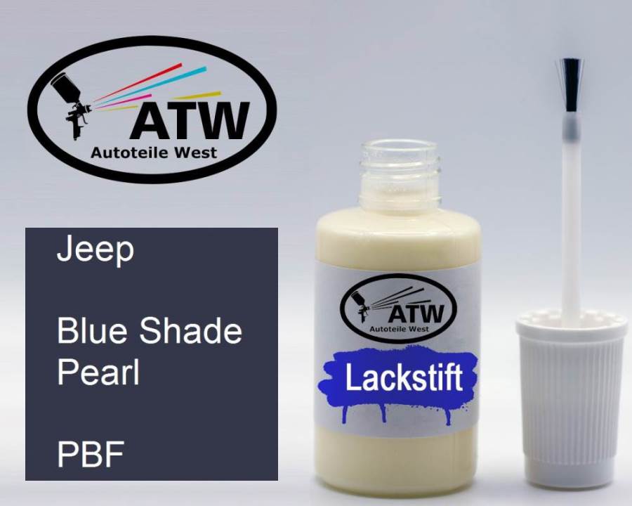 Jeep, Blue Shade Pearl, PBF: 20ml Lackstift, von ATW Autoteile West.